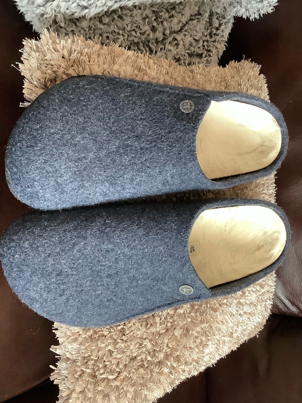 Birkenstock Men's blue  Wool Slip-On Clogs